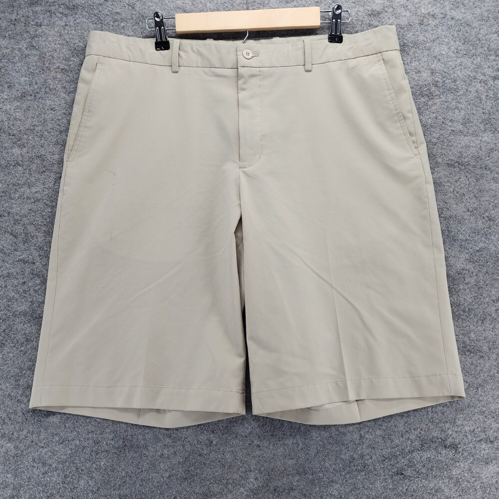 Slazenger Golf Shorts Mens 38 Khaki Chino Mid Rise